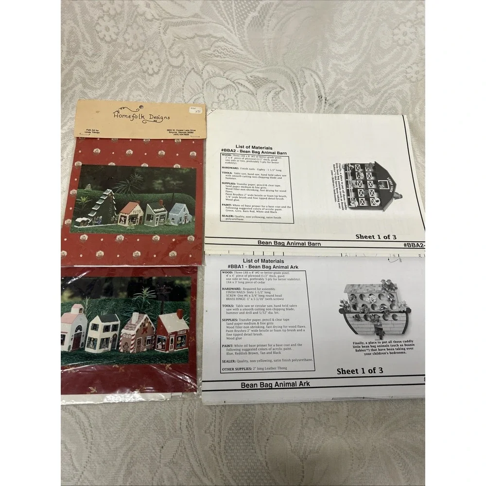 Home folk Designs, Christmas Village 2 Bean Bag Storage Projects, Building Instr